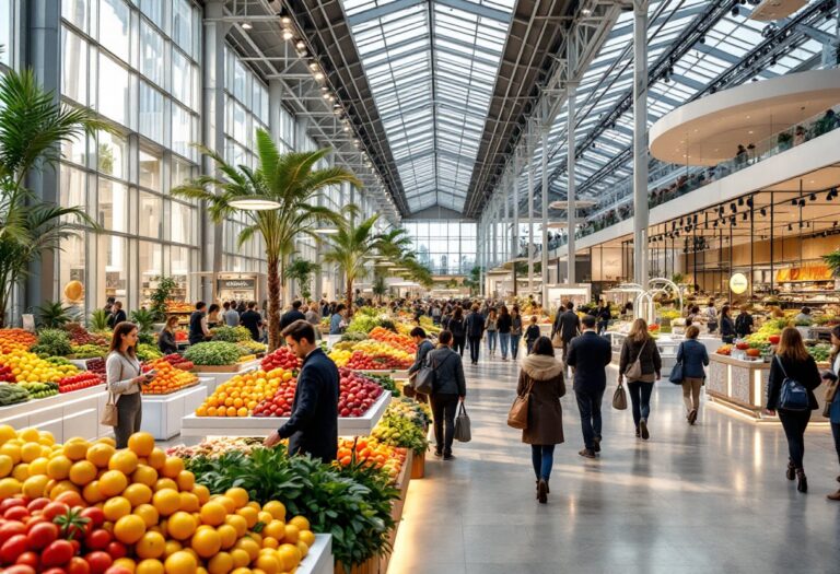 Fiera Fruit Logistica 2024 con espositori e visitatori