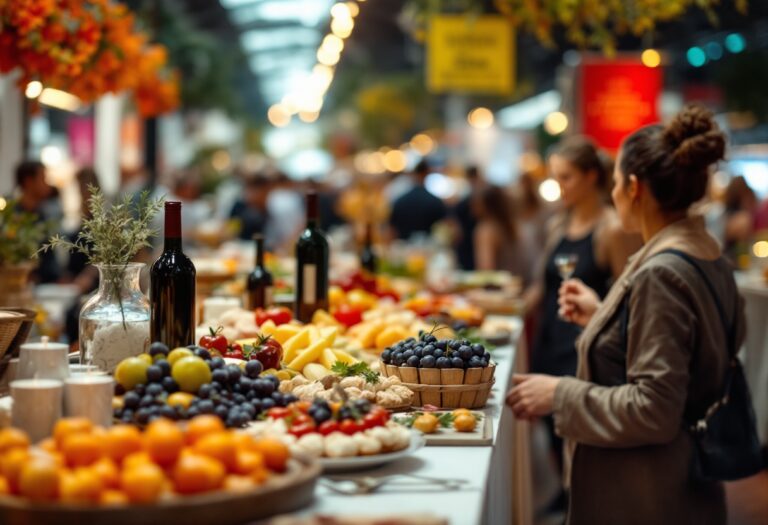 Stand della fiera Levante Prof a Bari con prodotti tipici